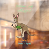 Cute happy Australian kangaroo illustratie Raamsticker (Vel 2)