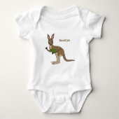 Cute happy Australian kangaroo illustratie Romper (Voorkant)