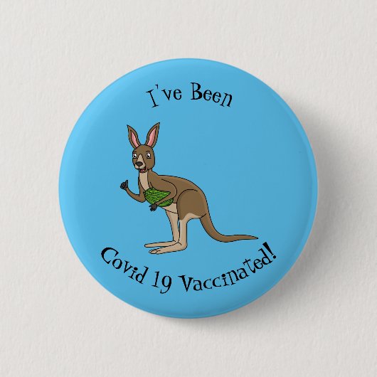 Cute happy Australian kangaroo illustratie Ronde Button 5,7 Cm (Voorkant)