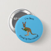 Cute happy Australian kangaroo illustratie Ronde Button 5,7 Cm (Voorkant /achterkant)