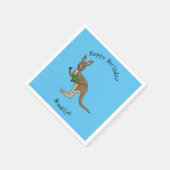 Cute happy Australian kangaroo illustratie Servet (Hoek)