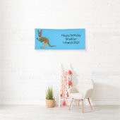 Cute happy Australian kangaroo illustratie Spandoek (Insitu)