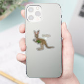 Cute happy Australian kangaroo illustratie Sticker (Telefoon)