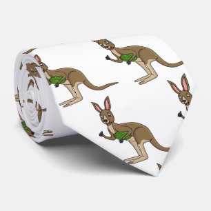Cute happy Australian kangaroo illustratie Stropdas