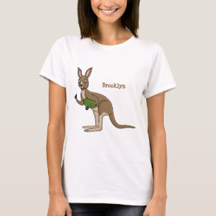 Cute happy Australian kangaroo illustratie T-shirt