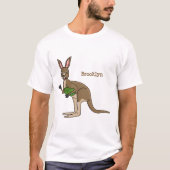 Cute happy Australian kangaroo illustratie T-shirt (Voorkant)