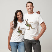 Cute happy Australian kangaroo illustratie T-shirt (Unisex)