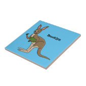 Cute happy Australian kangaroo illustratie Tegeltje (Zijkant)