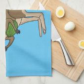 Cute happy Australian kangaroo illustratie Theedoek (Quarter Fold)