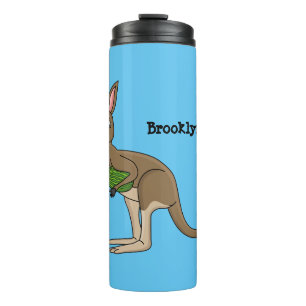 Cute happy Australian kangaroo illustratie Thermosbeker
