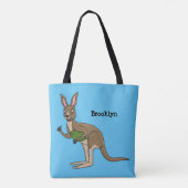 Cute happy Australian kangaroo illustratie Tote Bag (Achterkant)