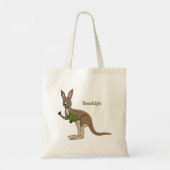 Cute happy Australian kangaroo illustratie Tote Bag (Achterkant)