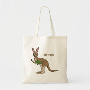 Cute happy Australian kangaroo illustratie Tote Bag