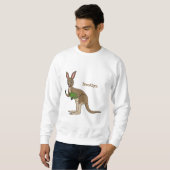 Cute happy Australian kangaroo illustratie Trui (Voorkant volledig)