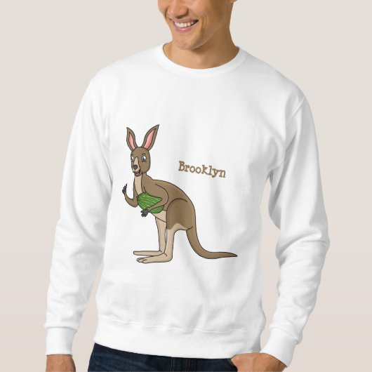 Cute happy Australian kangaroo illustratie Trui (Voorkant)