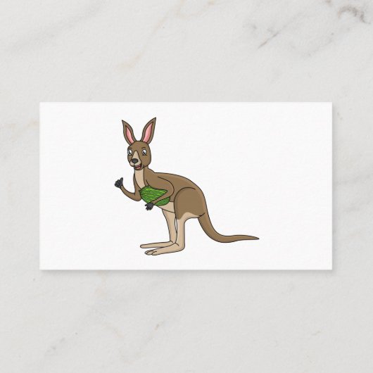 Cute happy Australian kangaroo illustratie Visitekaartje (Achterkant)