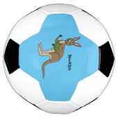 Cute happy Australian kangaroo illustratie Voetbal (Gedraaid)