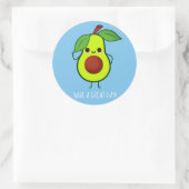 Cute Happy Avocado Fruit Custom Color/Text Sticker (Tas)