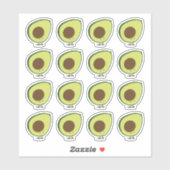Cute Happy Avocado Sticker (Vel)