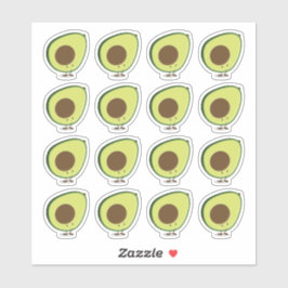 Cute Happy Avocado Sticker