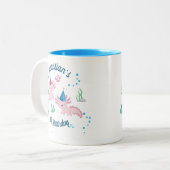 Cute Happy Axolotl Birthday Boy Mok (Voorkant links)