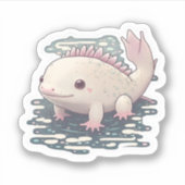 Cute Happy Axolotl Sticker (Voorkant)