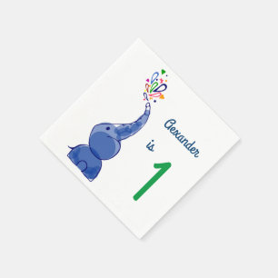 Cute happy baby elephants design servetten