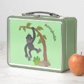 Cute happy baby gorilla cartoon illustratie (In situ)