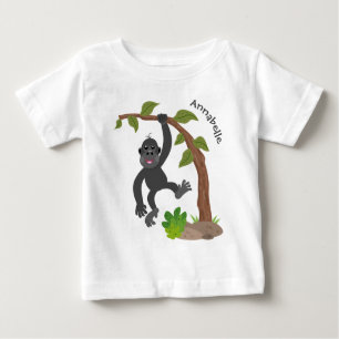 Cute happy baby gorilla cartoon illustratie