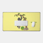 Cute happy baby gorilla cartoon illustratie bureaumat (Keyboard & Muis)
