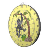 Cute happy baby gorilla cartoon illustratie dartbord (Voorkant Rechts)