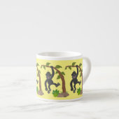 Cute happy baby gorilla cartoon illustratie espresso kop (Voorkant rechts)