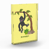 Cute happy baby gorilla cartoon illustratie fotoblokken (Links)