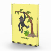 Cute happy baby gorilla cartoon illustratie fotoblokken (Rechts)