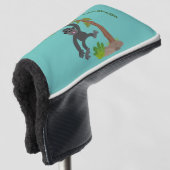 Cute happy baby gorilla cartoon illustratie golfheadcover (3/4 voorkant)