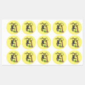 Cute happy baby gorilla cartoon illustratie labels (Vel)