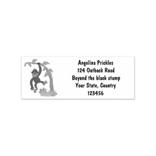 Cute happy baby gorilla cartoon illustratie rubberstempel