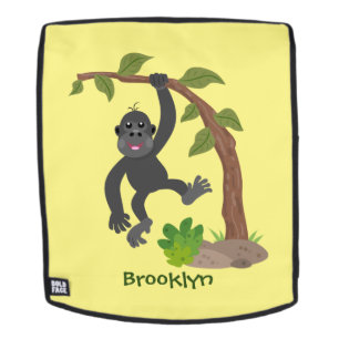 Cute happy baby gorilla cartoon illustratie rugtassen