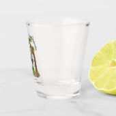 Cute happy baby gorilla cartoon illustratie shot glas (Rechts)