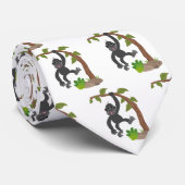 Cute happy baby gorilla cartoon illustratie stropdas (Opgerold)