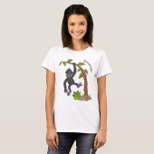 Cute happy baby gorilla cartoon illustratie t-shirt (Voorkant volledig)