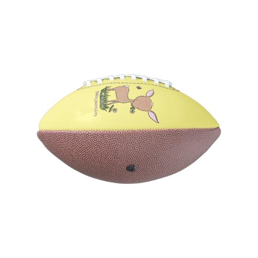 Cute happy baby hert cartoon illustratie american football (Gedraaid 270)