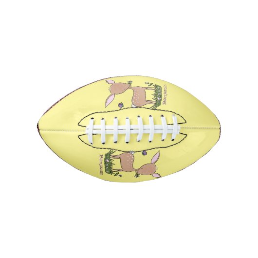 Cute happy baby hert cartoon illustratie american football (Voorkant)