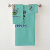 Cute happy baby hert cartoon illustratie bad handdoek (Insitu)