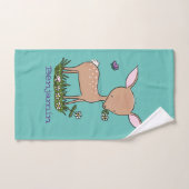 Cute happy baby hert cartoon illustratie bad handdoek (Handdoek)