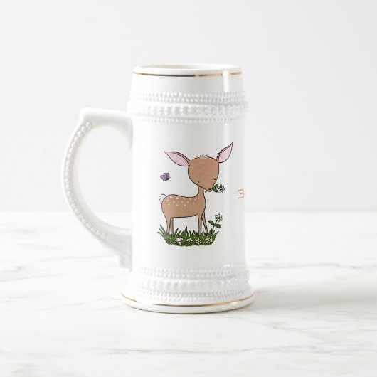 Cute happy baby hert cartoon illustratie bierpul (Links)