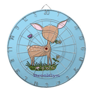 Cute happy baby hert cartoon illustratie dartbord