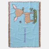 Cute happy baby hert cartoon illustratie deken (Voorkant Verticaal)