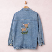 Cute happy baby hert cartoon illustratie denim jacket (Hangar)