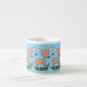 Cute happy baby hert cartoon illustratie espresso kop